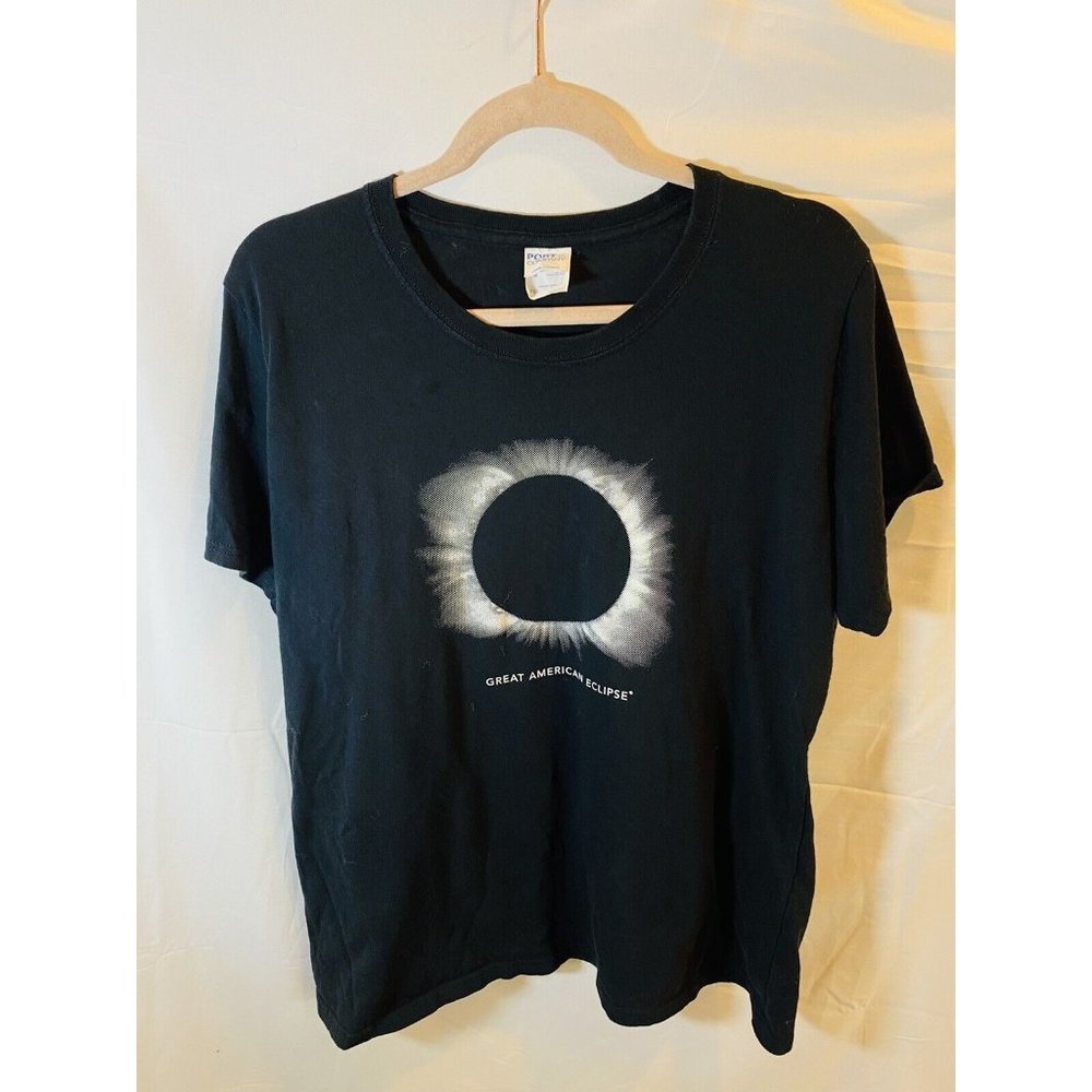 The Great American Eclipse 2017 Bucket List Womens Shirt XL Black Short Sleeve.